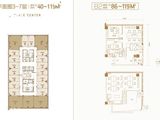 武汉宝业中心_1室1厅1卫 建面119平米