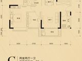 华发荔湾荟_2室2厅1卫 建面77平米