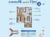 鼎龙湾国际海洋度假区_2室2厅1卫 建面72平米