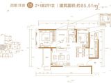 印象海伦湾_3室2厅1卫 建面85平米