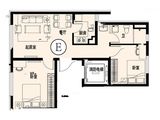 碧桂园琅辉_2室2厅1卫 建面94平米