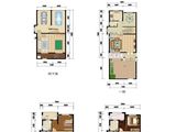 天和琅峰水岸_排屋P1户型约290平方米 建面290平米