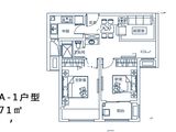 东润玺城_2室2厅1卫 建面71平米