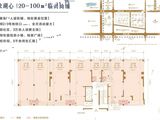 融创九棠府_15#一层商业平面布局图20-100㎡ 建面92平米