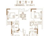 天嘉天樾_3室2厅2卫 建面101平米