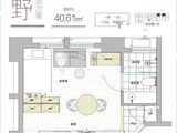 崇盛国际中心_1室1厅1卫 建面40平米
