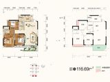 琼宇天伦百汇_3室2厅2卫 建面116平米