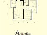 台商書语郡_2室2厅1卫 建面88平米