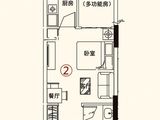 恒大中央广场_1室1厅1卫 建面49平米