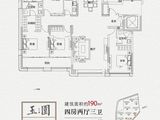 高新绿城玉蘭花园_4室2厅3卫 建面190平米