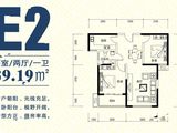 华腾富世家园_2室2厅1卫 建面89平米