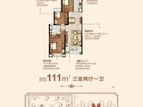 郑东恒大文化旅游城_3室2厅1卫 建面111平米