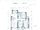 亨伦观唐名邸_3室2厅1卫 建面106平米