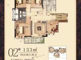 富力天禧花园_4室2厅2卫 建面133平米