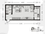 创鸿果粒城_1室1厅1卫 建面46平米