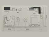 怡翠晋盛_1室1厅1卫 建面54平米