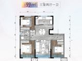 保利和锦堂煦_3室2厅1卫 建面99平米