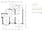 鸿荣源壹成中心_3室2厅2卫 建面93平米