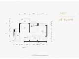 鸿荣源壹成中心_2室2厅1卫 建面74平米