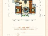 吉润华府_2室2厅2卫 建面103平米