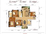 绿涛甘棠府_4室2厅2卫 建面114平米