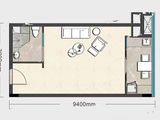 西城新中心_55.87㎡户型图 建面55平米