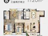 盐城富力科创城_3室2厅2卫 建面120平米