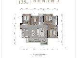 龙湖恒邦云玺_4室2厅2卫 建面135平米