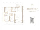 城发投时代中心_3室2厅2卫 建面148平米